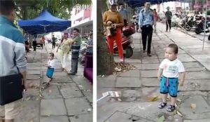 Πιτσιρίκι χρησιμοποιεί μεταλλική ράβδο για να προστατεύσει την γιαγιά του από την αστυνομία (Video)