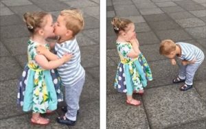 Το πιο γλυκό βίντεο! Μωρά ξεκαρδίζονται στο γέλιο αφού φιλιούνται!