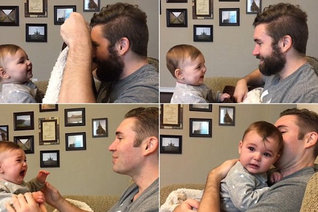 Δείτε την αντίδραση ενός μωρού όταν βλέπει τον μπαμπά του για πρώτη φορά χωρίς μούσι. (ΒΙΝΤΕΟ)