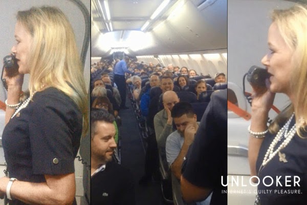 Aεροσυνοδός δίνει οδηγίες ασφάλειας και οι επιβάτες ξεσπούν σε γέλια – Ένα βίντεο με 1 εκατ. προβολές 