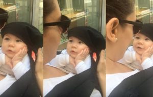 Μωρό χαζεύει την μαμά του να τραγουδά (Video)