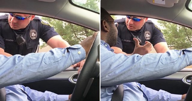 Ένας άντρας καθώς οδηγούσε μαζί με τη γυναίκα του η αστυνομία του έκανε νόημα να σταματήσει. Όταν έμαθε το λόγο χαμογέλασαν και τα αυτιά του