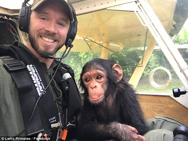 Χιμπατζής που διασώθηκε έγινε συγκυβερνήτης στην πτήση για το καινούργιο του σπίτι