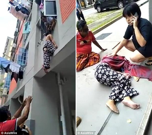 Άντρας κράτησε γυναίκα από τα μαλλιά όταν έπεσε από παράθυρο στην Σιγκαπούρη