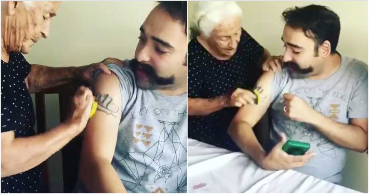 Μάνα προσπαθεί να καθαρίσει με σφουγγάρι το τατουάζ του γιου της επειδή λέει ότι είναι «του διαβόλου»