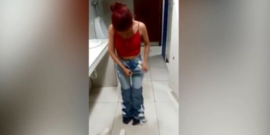 ΒΙΝΤΕΟ:Προσπάθησε να κλέψει ρουχισμό φορώντας ταυτόχρονα 8 τζιν