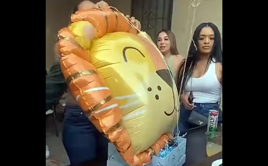 Δεν ήταν καλή ιδέα να δέσουν το δώρο σε ένα μπαλόνι