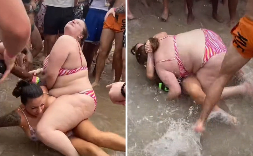 «Η δική μου εκδοχή της κόλασης» – Viral βίντεο με τον άγριο καβγά γυναικών με μαγιό σε παραλία