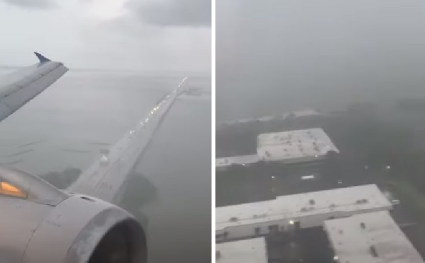 Πώς φαίνεται από το πιλοτήριο μια προσγείωση εν μέσω καταιγίδας