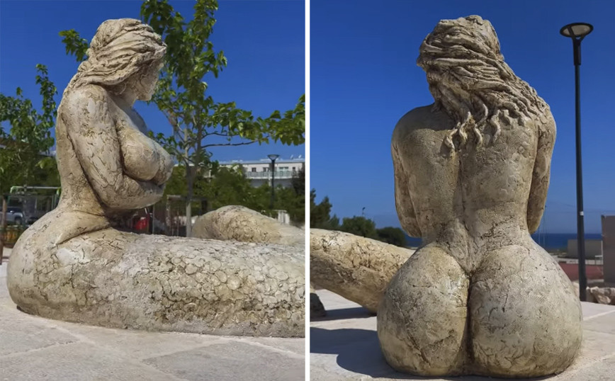 Το άγαλμα με τη… χυμώδη γοργόνα που διχάζει το διαδίκτυο – «Δεν έχουν ανθρώπινα οπίσθια»