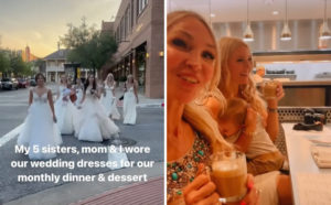 Οι 7 γυναίκες μιας οικογένειας που πήγαν σε εστιατόριο με νυφικά φορέματα – Το βίντεο με τα εκτομμύρ...