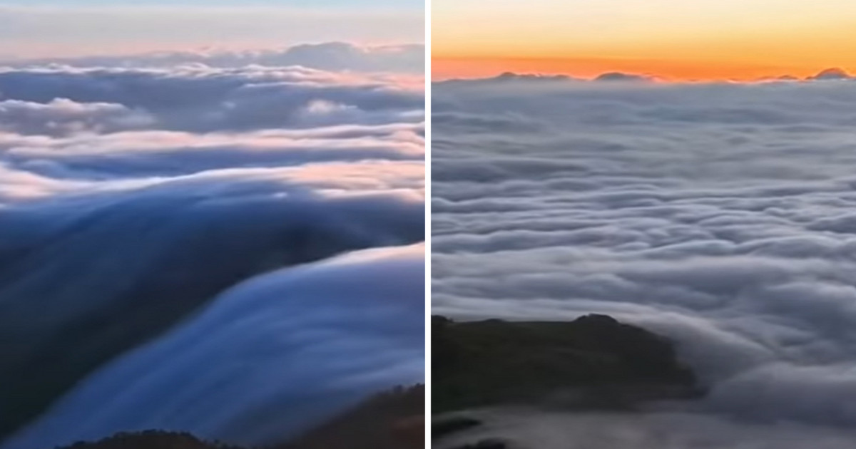 Ο σπάνιος «καταρράκτης» από σύννεφα στην Κίνα που έγινε viral